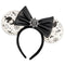 LOUNGEFLY DISNEY STEAMBOAT WILLIE EARS BOW ROPE PIPING HEADBAND 671803372016