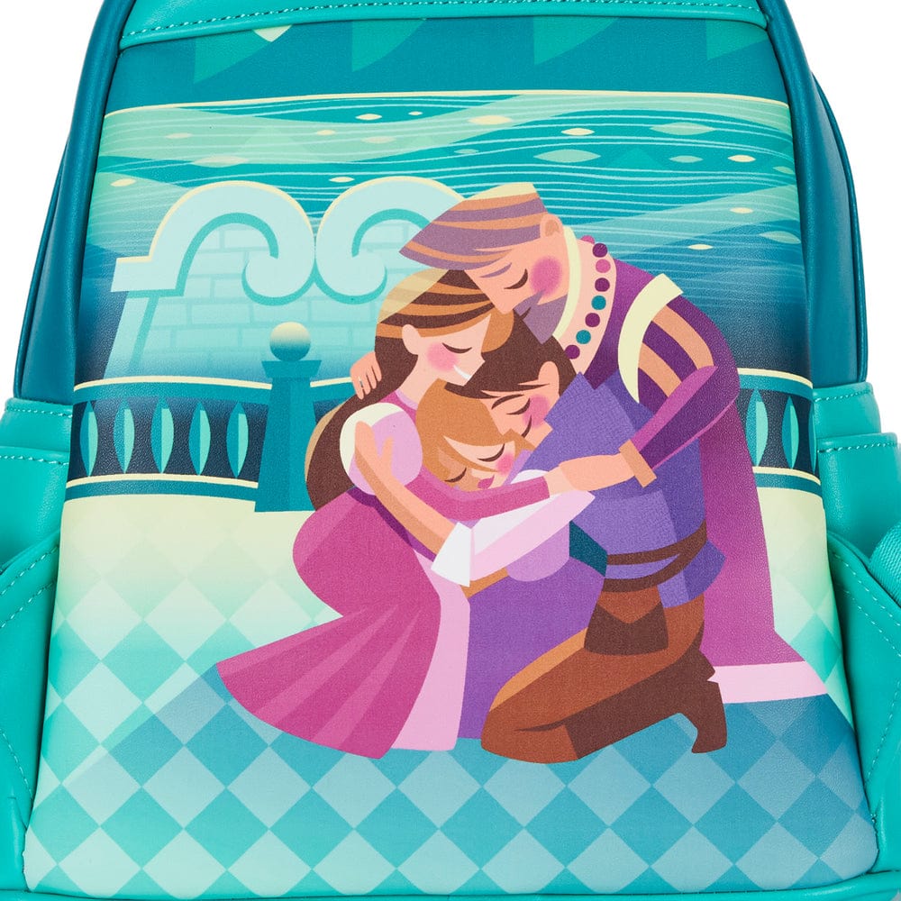 LOUNGEFLY DISNEY TANGLED PRINCESS CASTLE MINI BACKPACK 671803403772