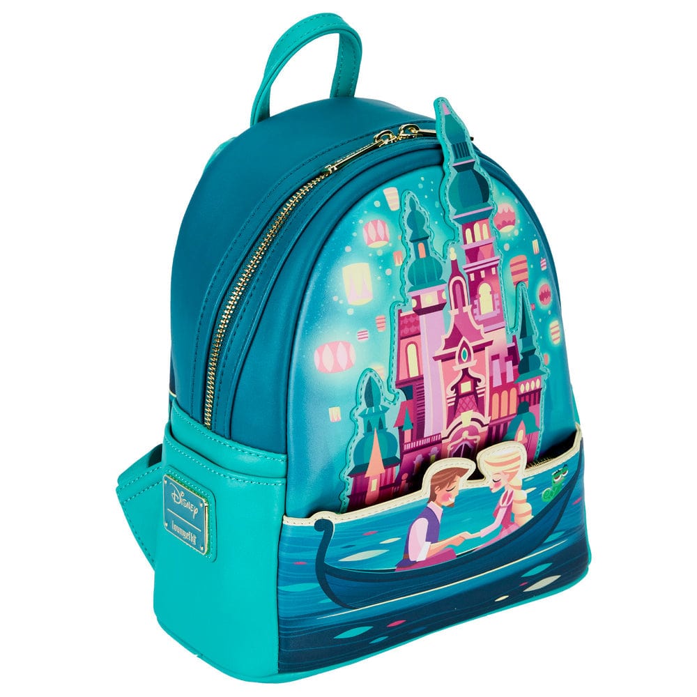 LOUNGEFLY DISNEY TANGLED PRINCESS CASTLE MINI BACKPACK 671803403772