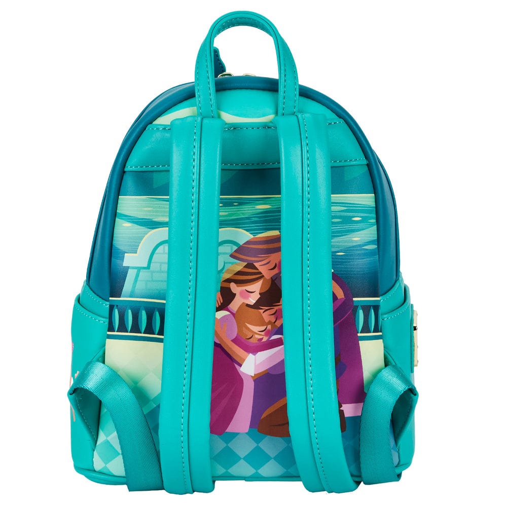 LOUNGEFLY DISNEY TANGLED PRINCESS CASTLE MINI BACKPACK 671803403772