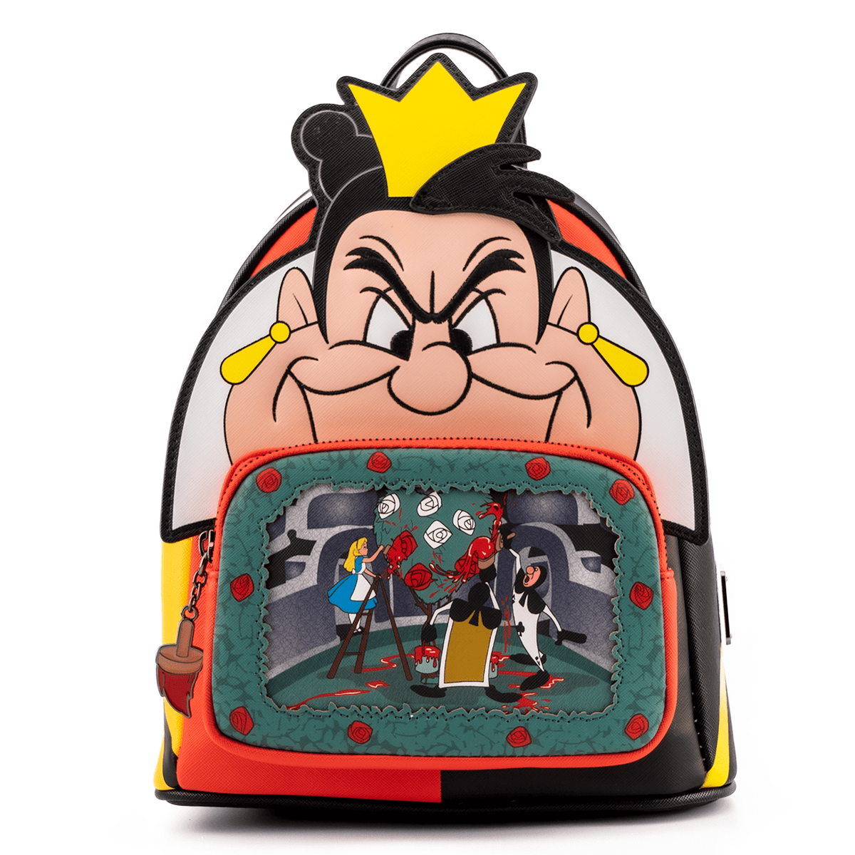 LOUNGEFLY DISNEY VILLAINS SCENE SERIES QUEEN OF HEARTS MINI BACKPACK 671803400528