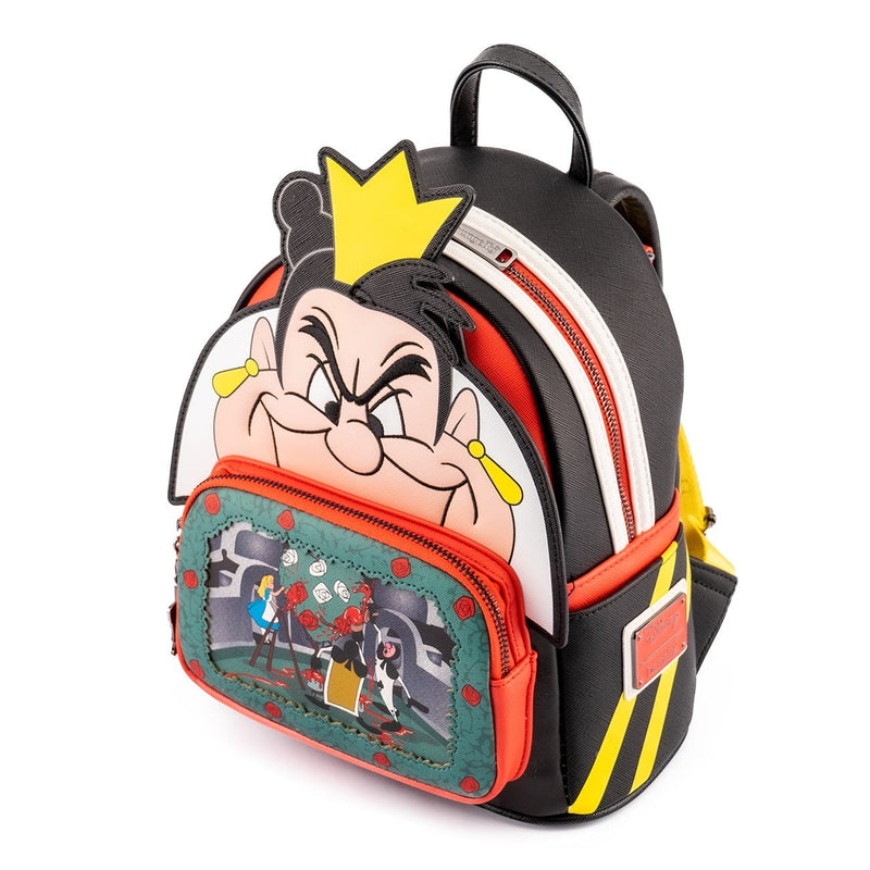 LOUNGEFLY DISNEY VILLAINS SCENE SERIES QUEEN OF HEARTS MINI BACKPACK 671803400528