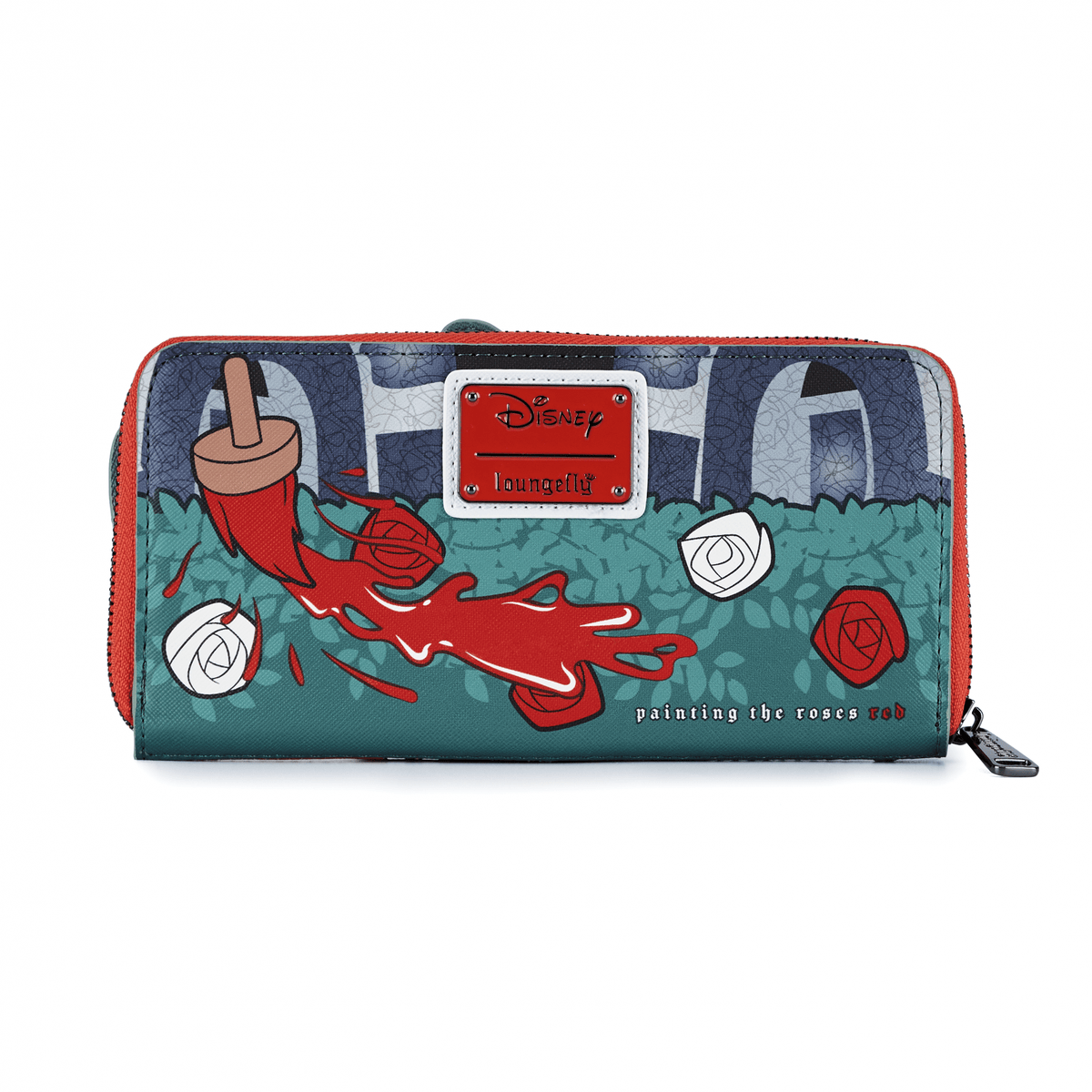 LOUNGEFLY DISNEY VILLAINS SCENE SERIES QUEEN OF HEARTS ZIP AROUND WALLET 671803399846