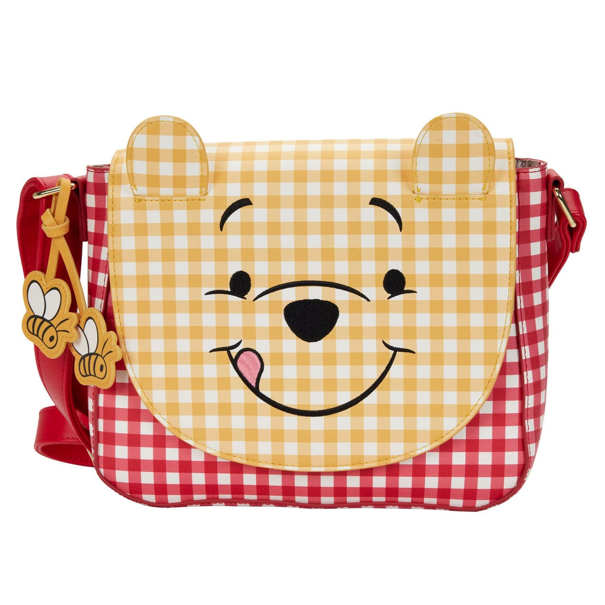 LOUNGEFLY DISNEY WINNIE THE POOH GINGHAM CROSSBODY BAG 671803404960