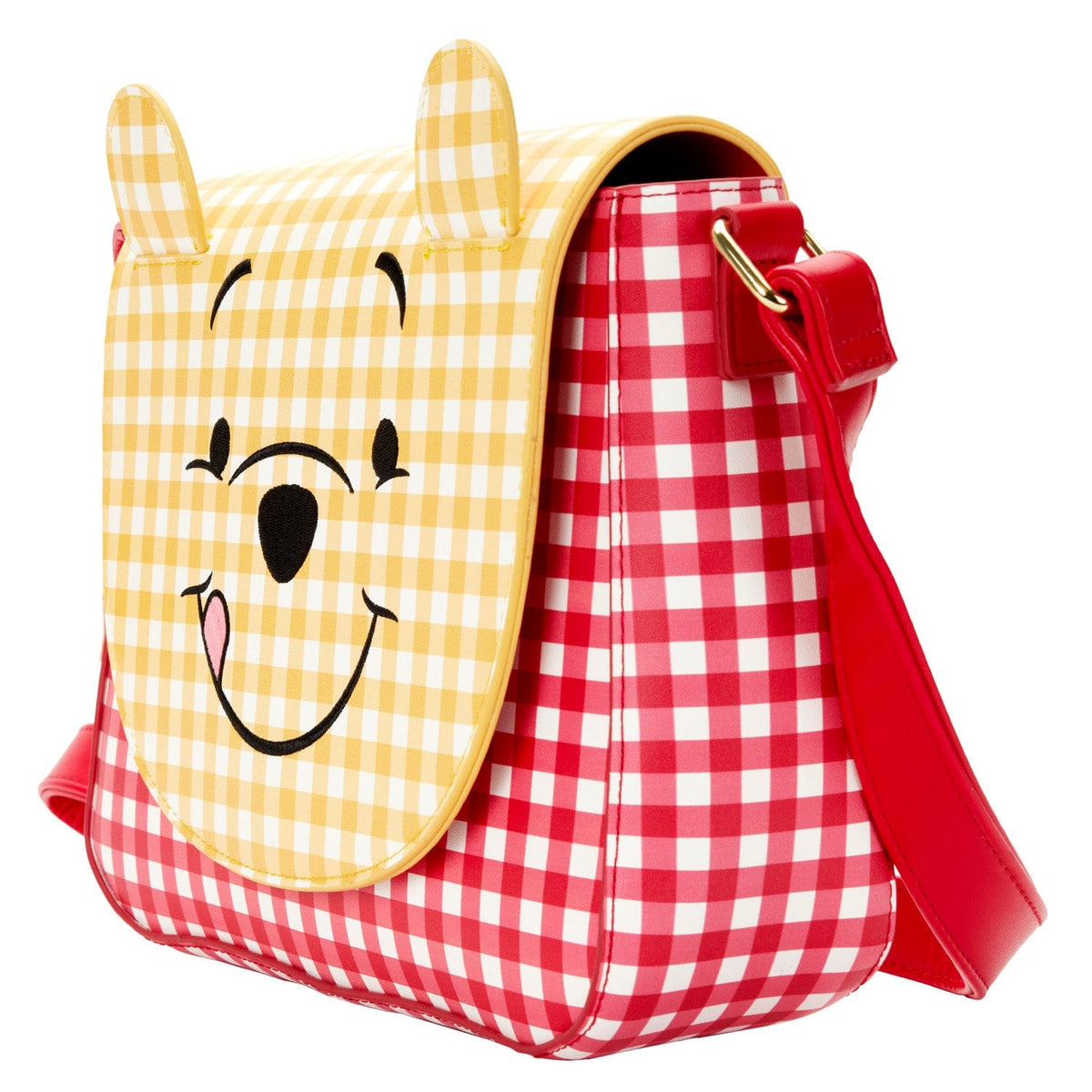 LOUNGEFLY DISNEY WINNIE THE POOH GINGHAM CROSSBODY BAG 671803404960