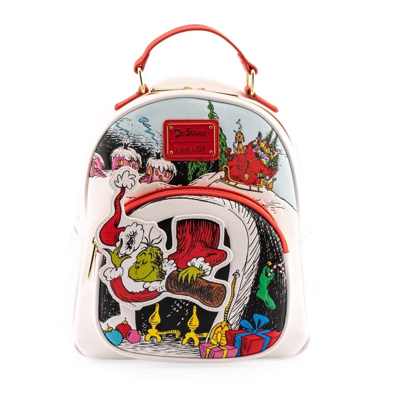 LOUNGEFLY DR. SEUSS THE GRINCH CHIMNEY THIEF MINI BACKPACK 671803382596