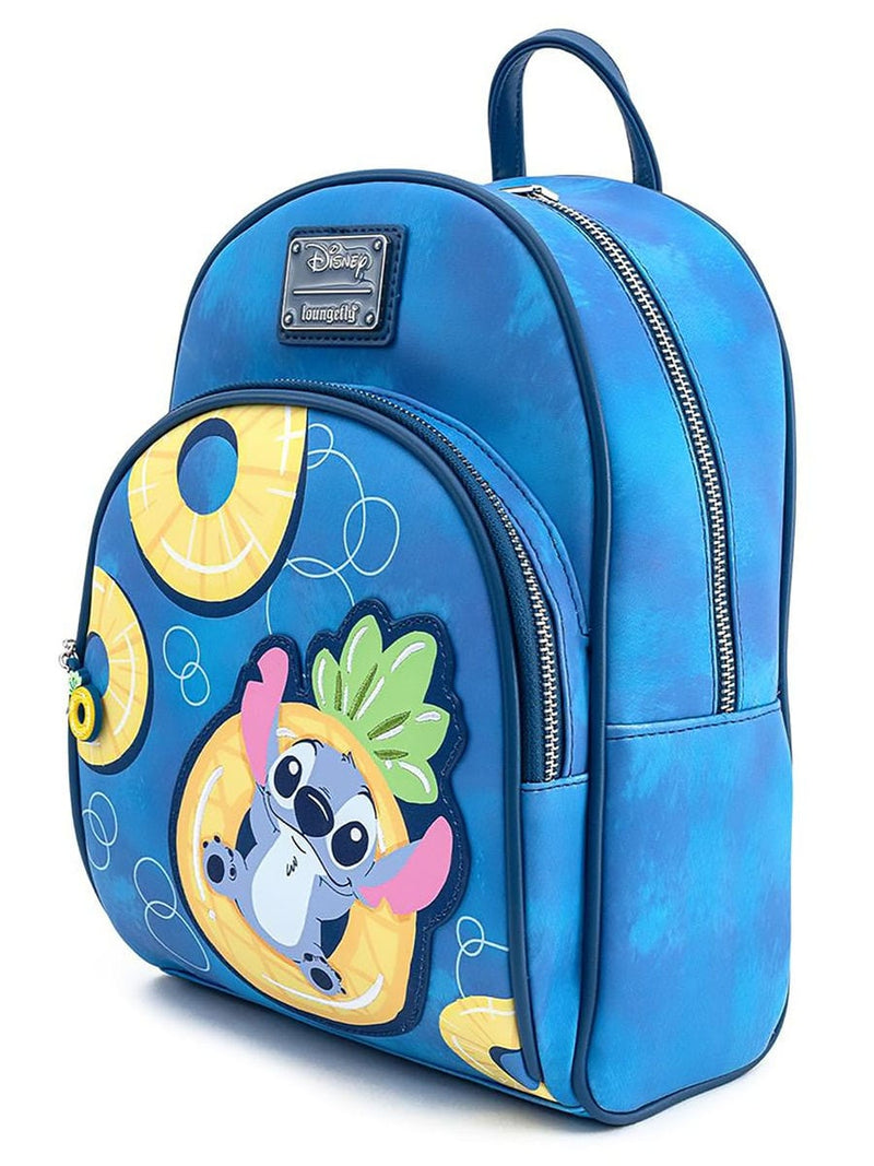 LOUNGEFLY LF DISNEY LILO AND STITCH PINNEAPPLE FLOATY STITCH MINI BACKPACK 671803310957