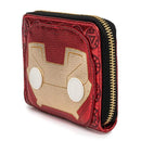 LOUNGEFLY MARVEL IRONMAN HEAD ZIP AROUND WALLET 671803376502