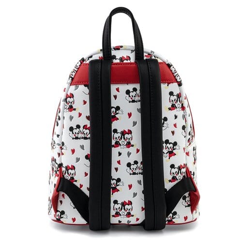 LOUNGEFLY MICKEY AND MINNIE MOUSE LOVE AOP MINI BACKPACK 671803359895