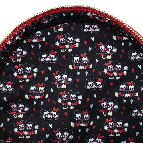 LOUNGEFLY MICKEY AND MINNIE MOUSE LOVE AOP MINI BACKPACK 671803359895
