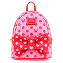 LOUNGEFLY MINNIE MOUSE DOTS AOP BOW FANNY PACK MINI BACKPACK 671803355736