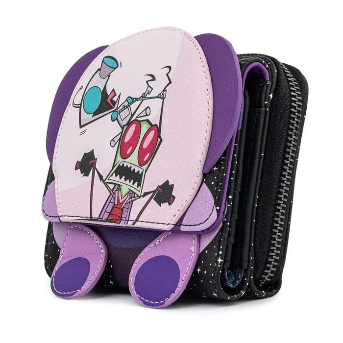 LOUNGEFLY NICKELODEON INVADER ZIM GIR BEE FAUX LEATHER TR 671803362550