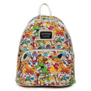 LOUNGEFLY NICKELODEON NICK REWIND GANG AOP MINI BACKPACK 671803346512