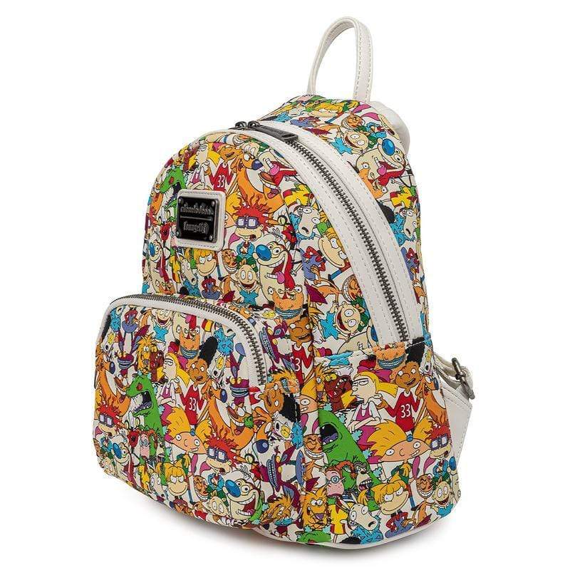 LOUNGEFLY NICKELODEON NICK REWIND GANG AOP MINI BACKPACK 671803346512