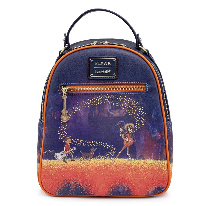 LOUNGEFLY PIXAR COCO MARIGOLD BRIDGE MINI BACKPACK 671803380172