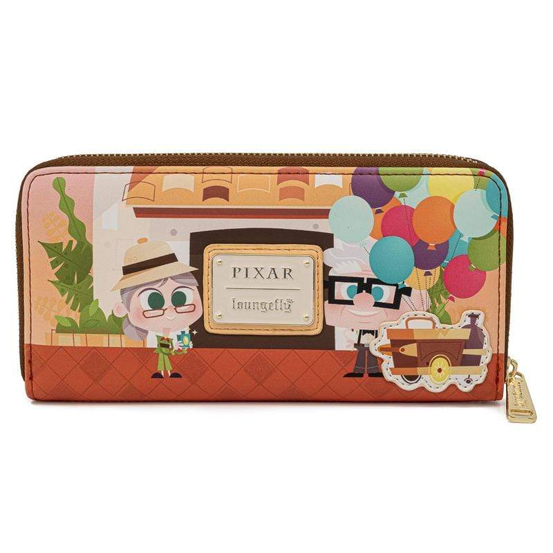 LOUNGEFLY PIXAR UP WORKING BUDDIES ZIP AROUND WALLET 671803377172