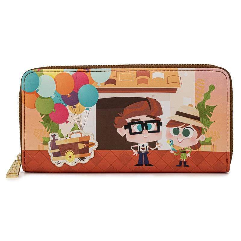 LOUNGEFLY PIXAR UP WORKING BUDDIES ZIP AROUND WALLET 671803377172