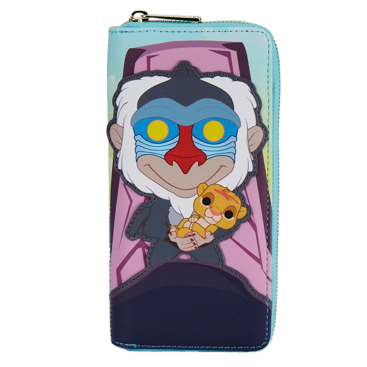 LOUNGEFLY POP BY DISNEY LION KING PRIDE ROCK ZIP AROUND WALLET 671803403673