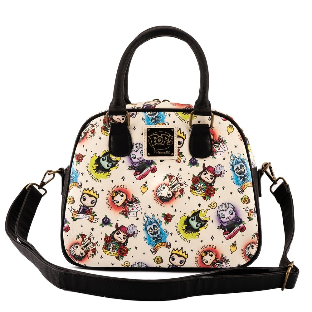 LOUNGEFLY POP BY DISNEY VILLAINS TATTOO AOP CROSSBODY 671803385160