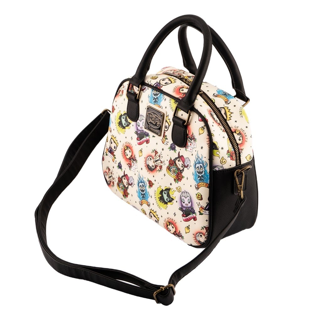 LOUNGEFLY POP BY DISNEY VILLAINS TATTOO AOP CROSSBODY 671803385160