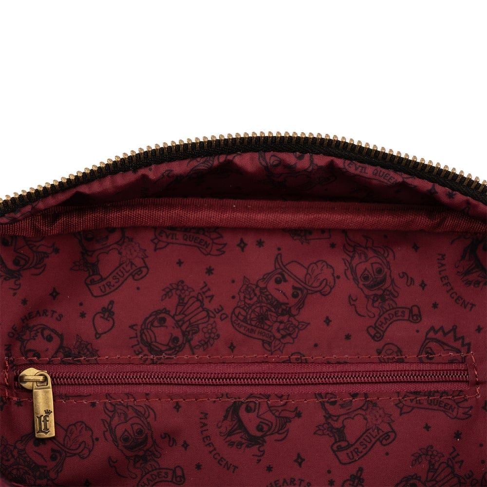 LOUNGEFLY POP BY DISNEY VILLAINS TATTOO AOP CROSSBODY 671803385160