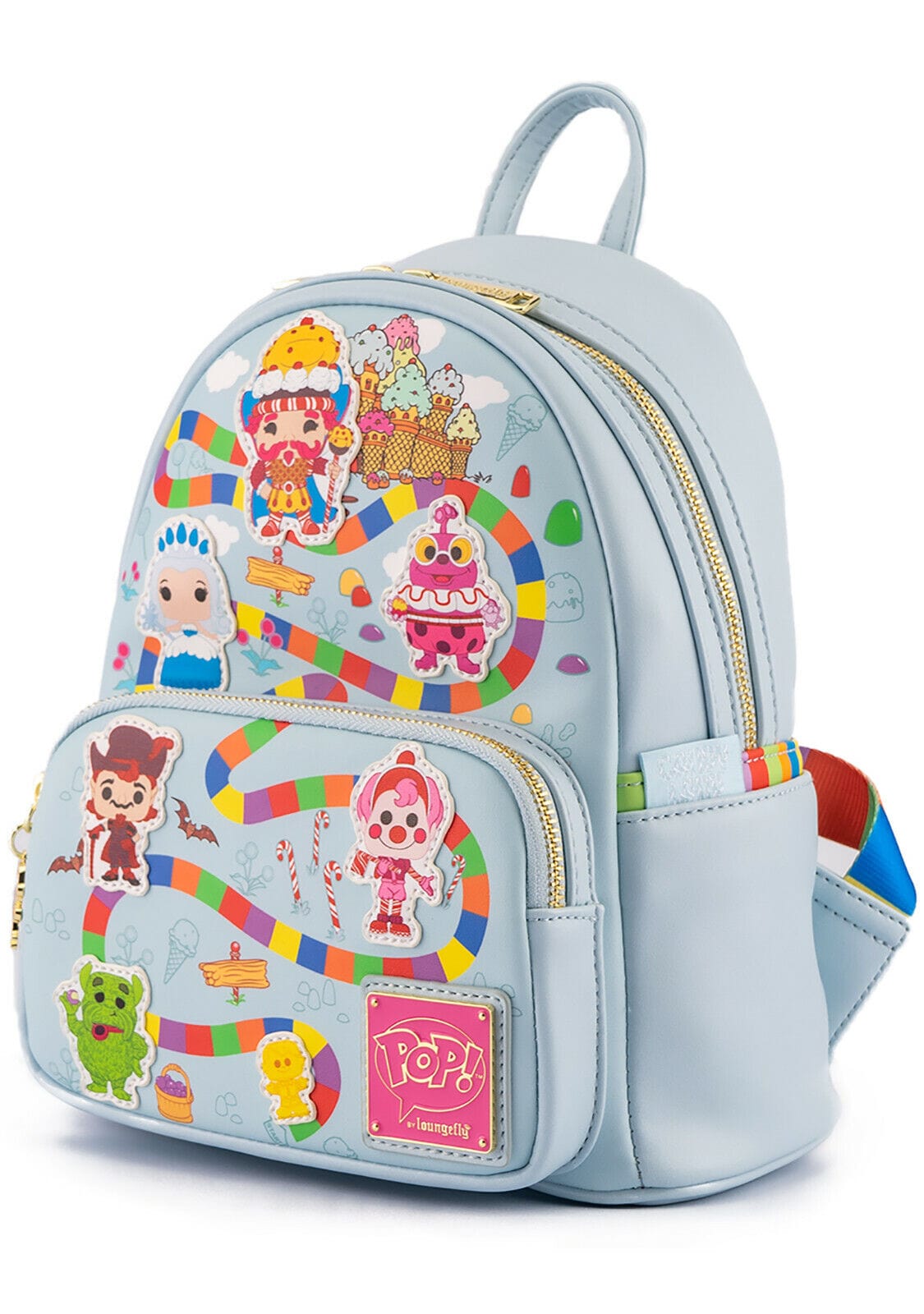 LOUNGEFLY POP BY HASBRO CANDY LAND TAKE ME TO THE CANDY MINI BACKPACK 671803395510