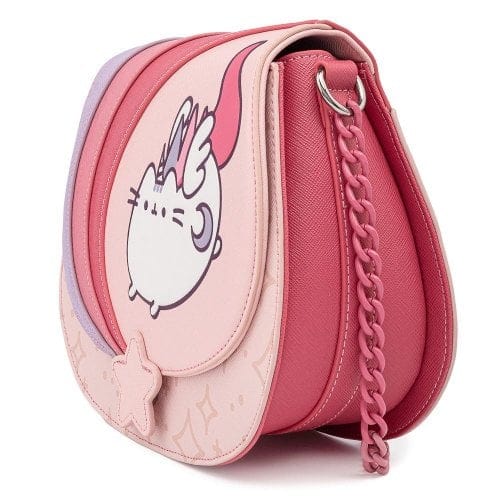 LOUNGEFLY PUSHEEN UNICORN OMBRE CHAIN STRAP CROSS BODY BAG 671803373129