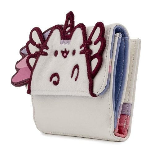 LOUNGEFLY PUSHEEN UNICORN PLUSH FLAP ZIP WALLET 671803373112