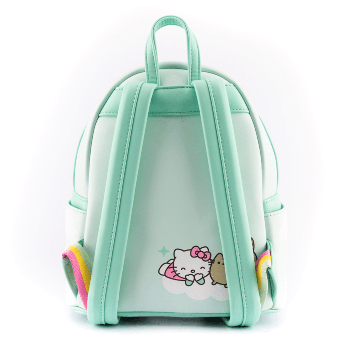 LOUNGEFLY PUSHEEN X HELLO KITTY BALLOONS AND RAINBOW MINI BACKPACK 671803382619