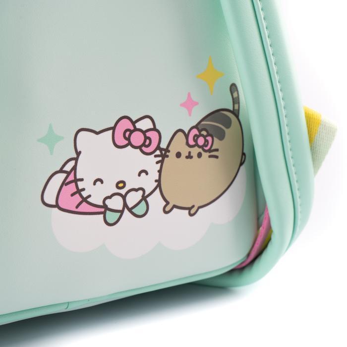 LOUNGEFLY PUSHEEN X HELLO KITTY BALLOONS AND RAINBOW MINI BACKPACK 671803382619