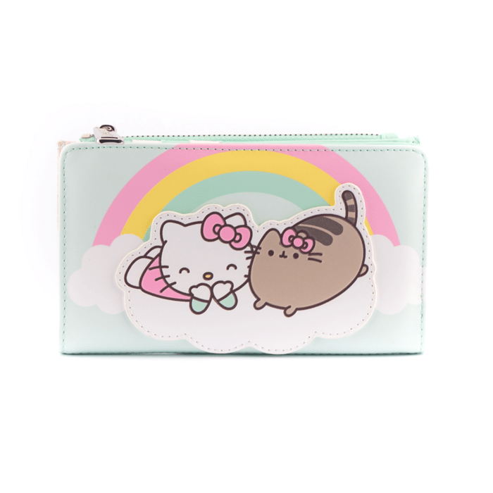 LOUNGEFLY PUSHEEN X HELLO KITTY CLOUD LOUNGING BIFOLD WALLET 671803382626