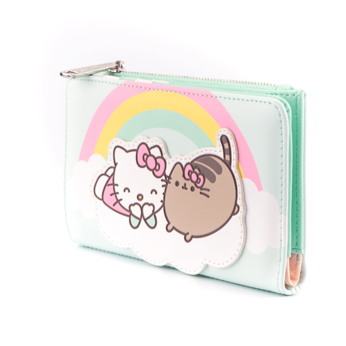 LOUNGEFLY PUSHEEN X HELLO KITTY CLOUD LOUNGING BIFOLD WALLET 671803382626