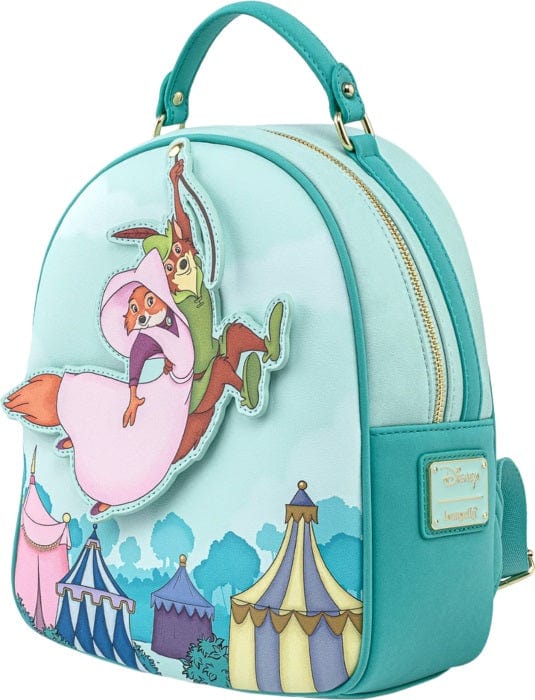 LOUNGEFLY ROBIN AND MARIAN SWINGING MINI BACKPACK 671803358645
