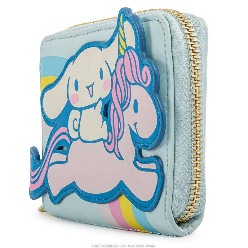 LOUNGEFLY SANRIO CINNAMAROLL UNICORN ZIP AROUND WALLET 671803378612