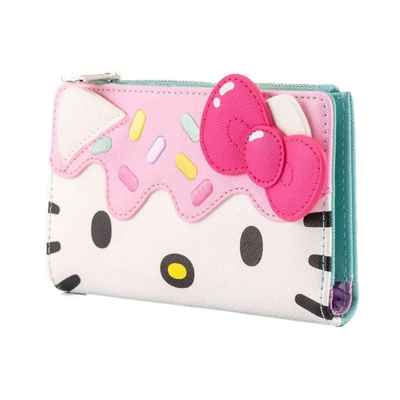 LOUNGEFLY SANRIO HELLO KITTY CUPCAKE FLAP WALLET 671803387577