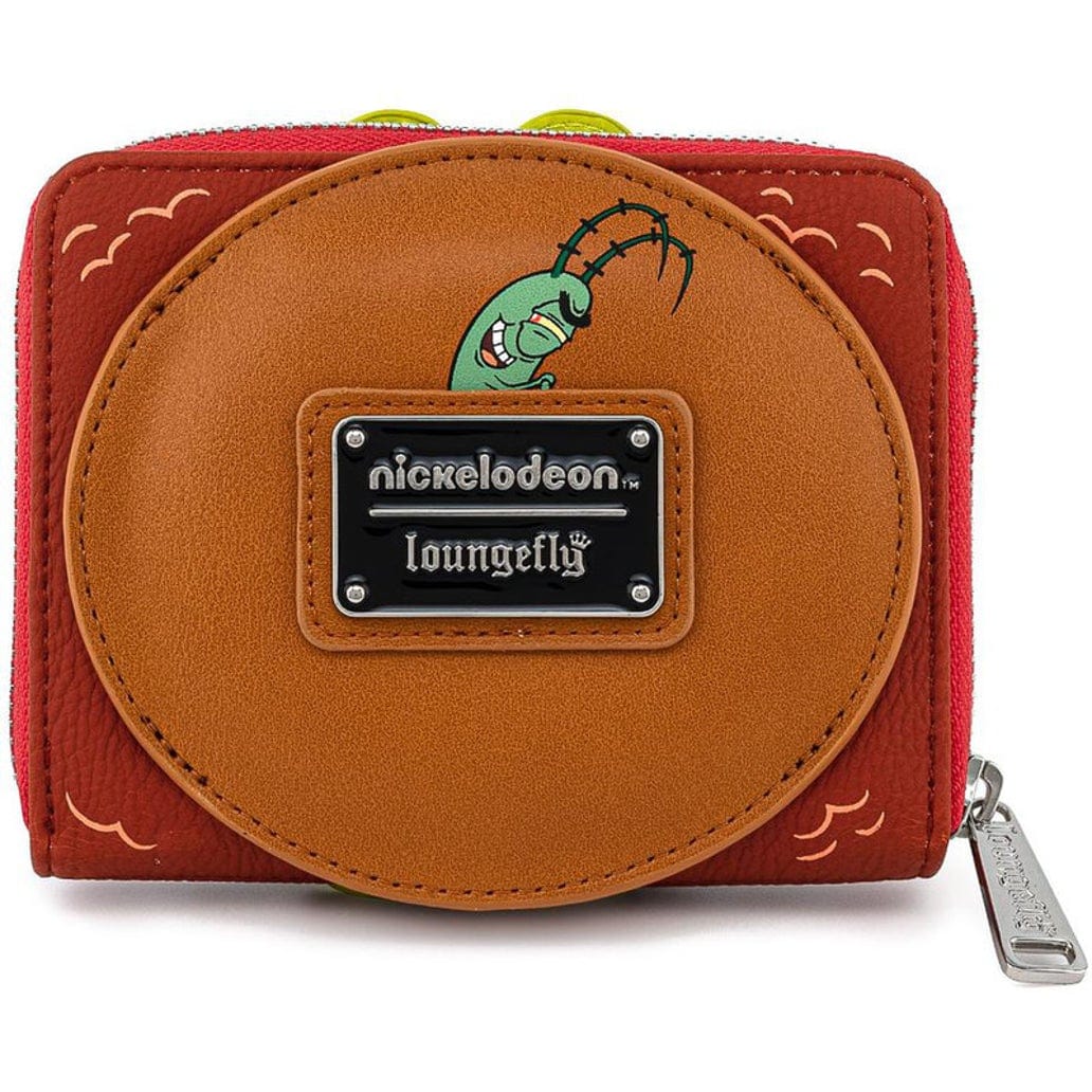 LOUNGEFLY SPONGEBOB PLANKTON KRABBY PATTY ZIP AROUND WALLET 671803362024