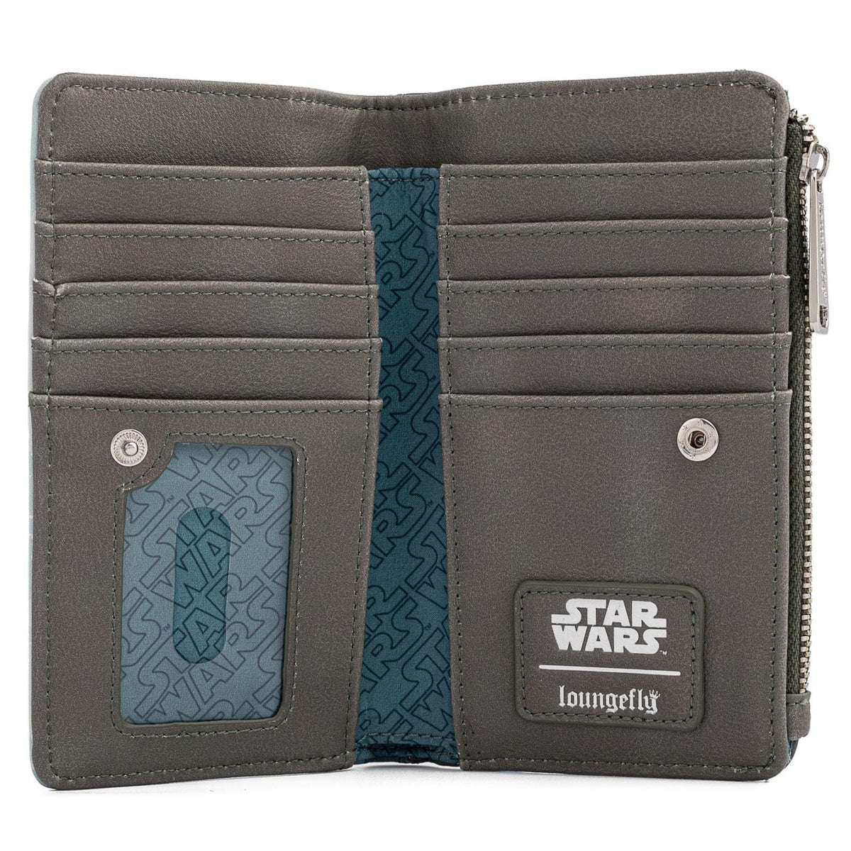 LOUNGEFLY STAR WARS REY KYLO FAUX LEATHER BI FOLD WALLET 671803371521