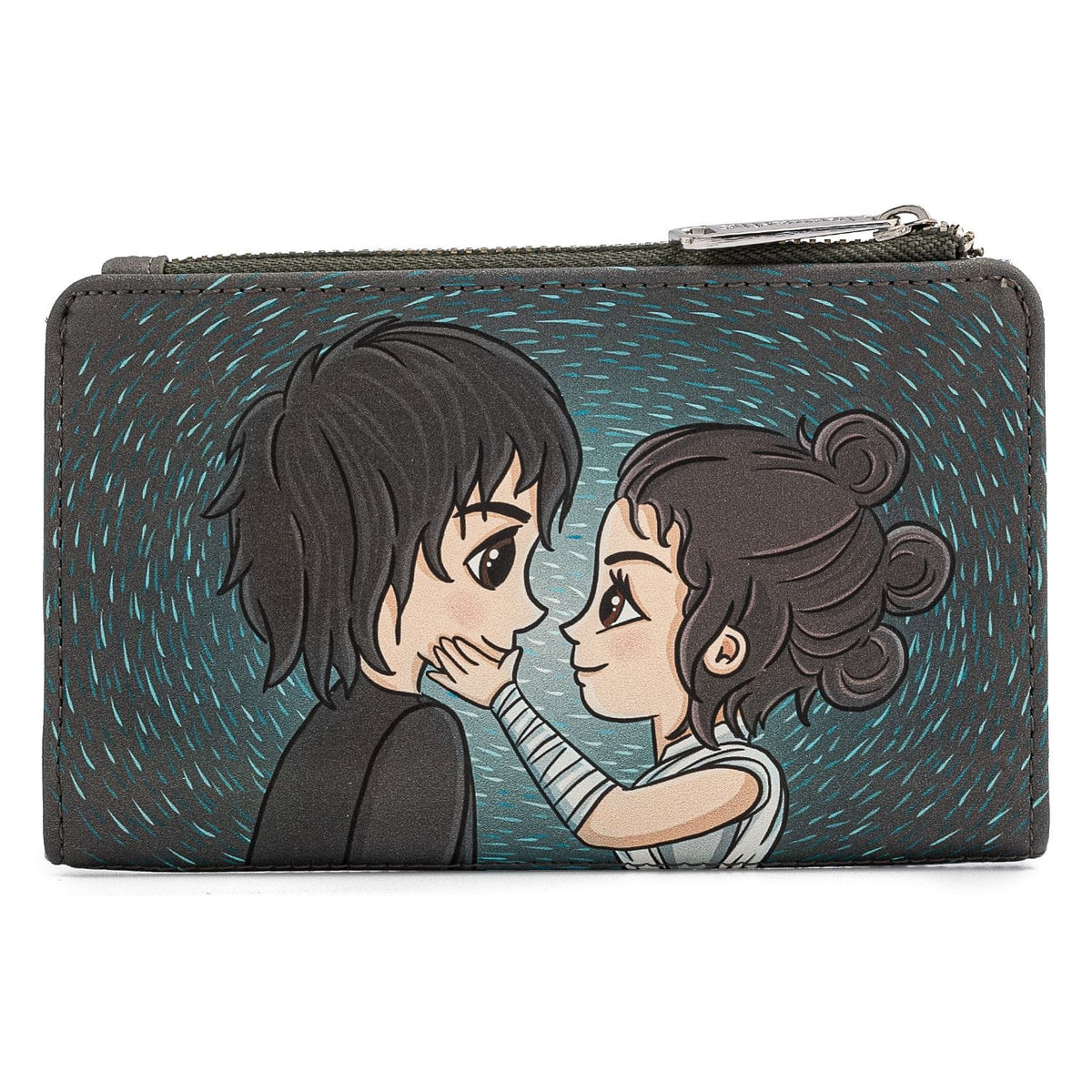 LOUNGEFLY STAR WARS REY KYLO FAUX LEATHER BI FOLD WALLET 671803371521