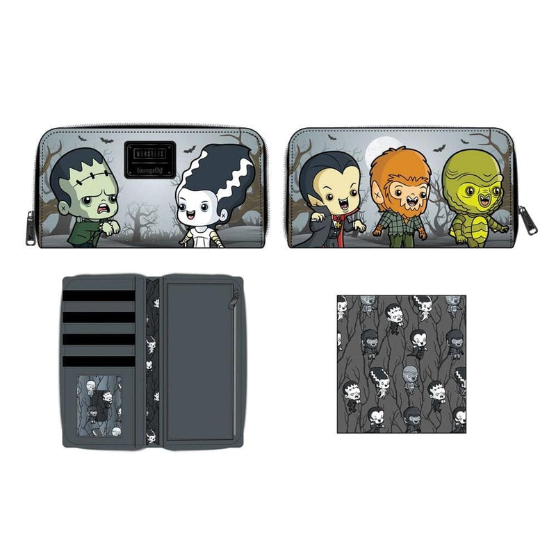 universal monsters wallet LOUNGEFLY UNIVERSAL MONSTERS CHIBI LINE ZIP AROUND WALLET – igabiba