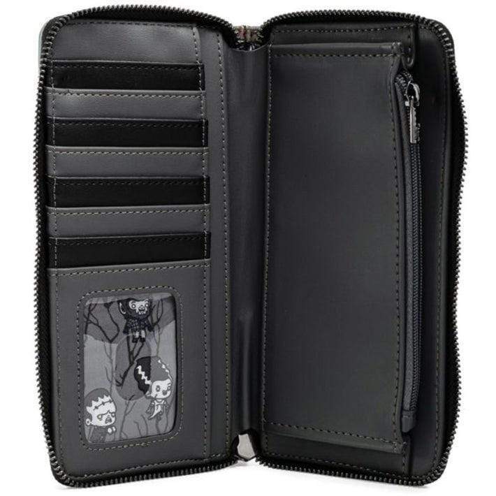 LOUNGEFLY UNIVERSAL MONSTERS CHIBI LINE ZIP AROUND WALLET 671803380370