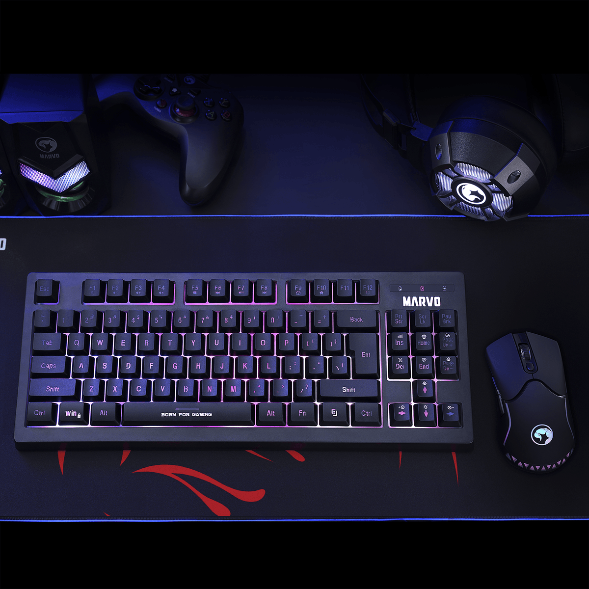 MARVO KW516 WIRELESS GAMING KEYBOARD & MOUSE COMBO SET 6932391925614