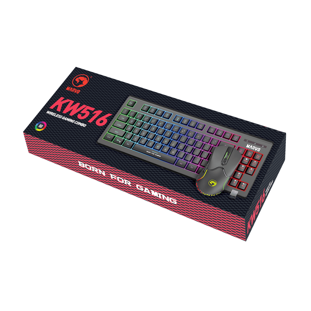 MARVO KW516 WIRELESS GAMING KEYBOARD & MOUSE COMBO SET 6932391925614