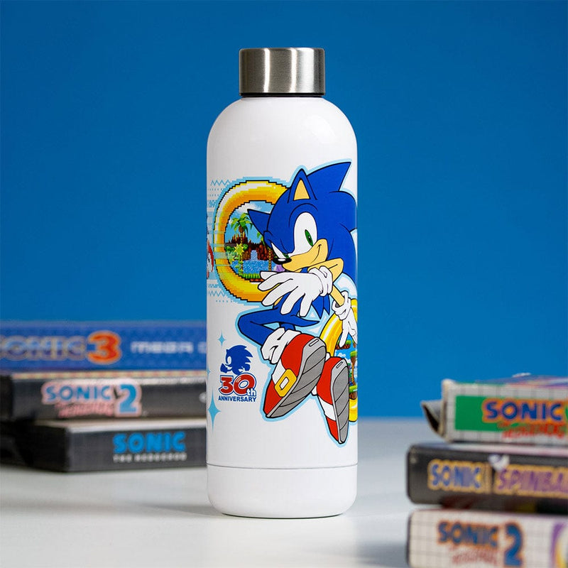 530/560ML Anime Cartoon Sonic The Hedgehog Water Bottle with Time