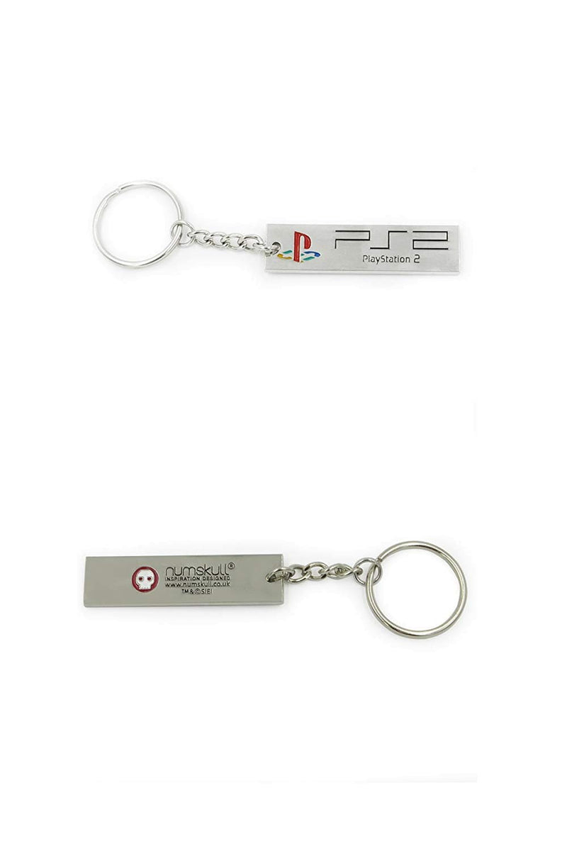 MERCHENDISE OFFICIAL PLAYSTATION 2 PS2 LOGO KEYRING NUMSKULL 5060576841631