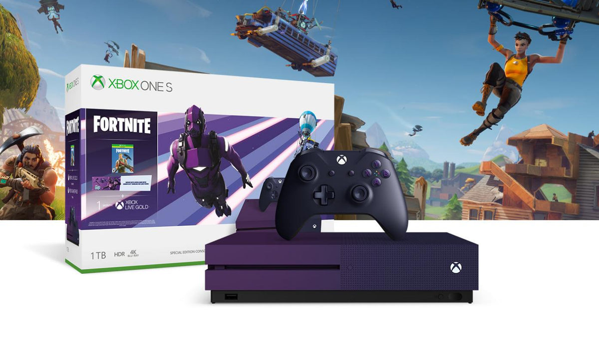 MICROSOFT XBOX ONE S 1TB BLACKBERRY + FORTNITE 889842438109