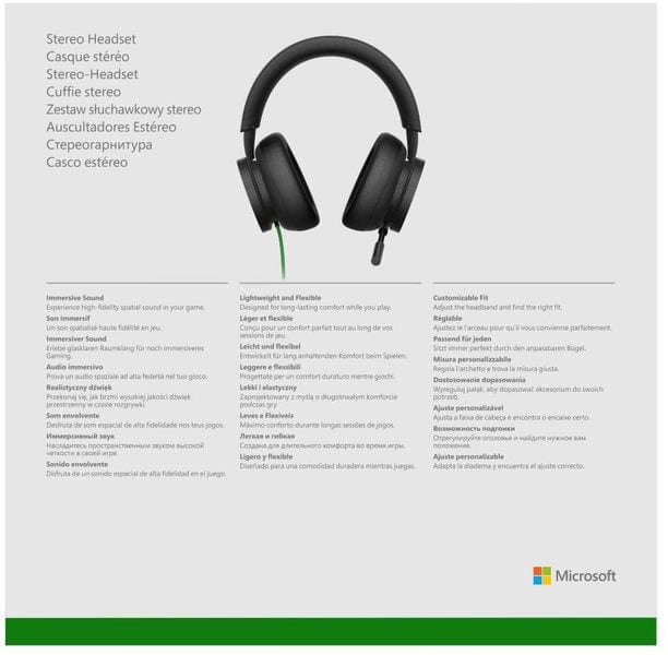 MICROSOFT XBOX STEREO HEADSET 8LI-00002 BLACK 889842748048