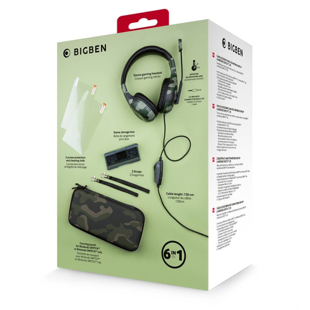 NACON 6 IN 1 CAMO PACK FOR NINTENDO SWITCH & SWITCH LITE 3665962006995