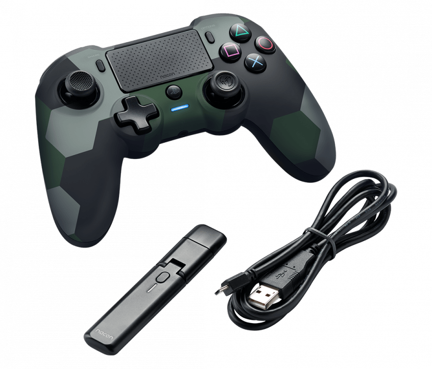 NACON PS4 ASYMMETRIC WIRELESS CONTROLLER GREEN CAMO 3665962010114