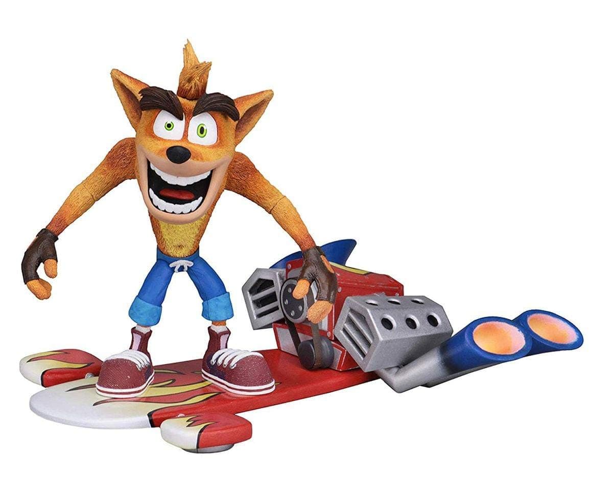NECA CRASH BANDICOOT - 7 ACTION FIGURE- DELUXE HOVERBOARD CRASH 634482410516