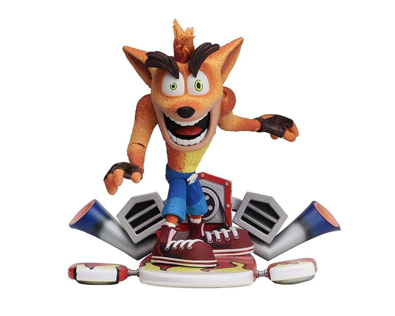 NECA CRASH BANDICOOT - 7 ACTION FIGURE- DELUXE HOVERBOARD CRASH 634482410516